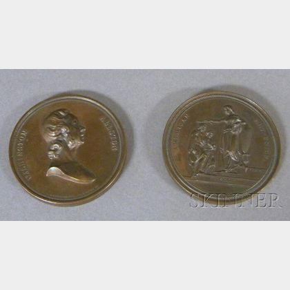 Two American Art Union Bronze Medals