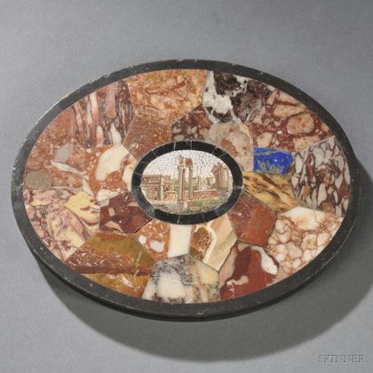 Grand Tour Micromosaic and Specimen-inlaid Paperweight
