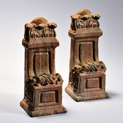 Pair of Art Pottery Architectural Corbels