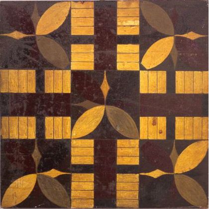 Painted Parcheesi Game board, America, late 19th/early 20th century