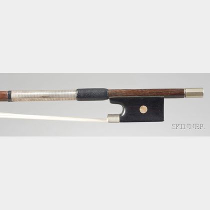 French Nickel Mounted Violin Bow, Thibouville-Lamy Workshop
