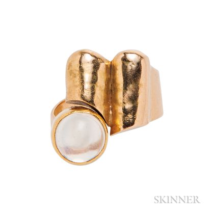 18kt Gold and Moonstone Ring, Christa Bauer
