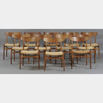 Twelve Hans Wegner Dining Room Chairs