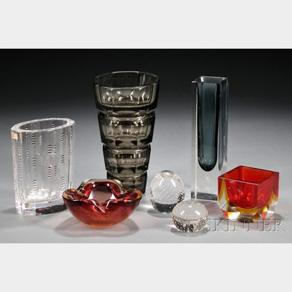 Seven Modern Glass Pieces