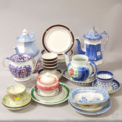 Thirty-three Pieces of Assorted Mostly English Ceramic Tableware