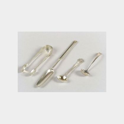 Ten Small Georgian/Victorian English Silver Flatware Items