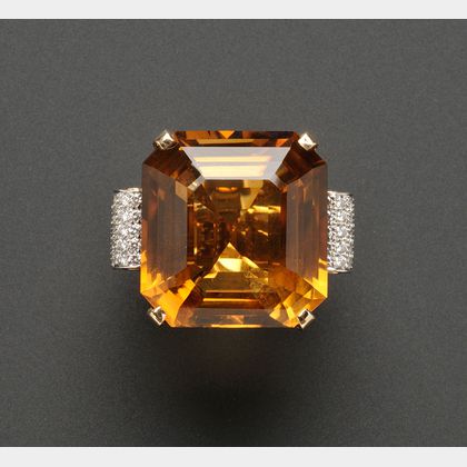 Citrine and Diamond Ring, Cartier