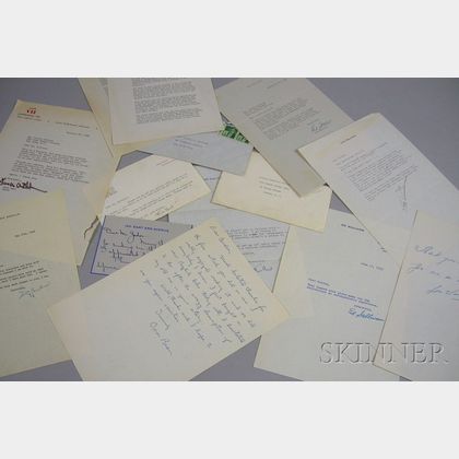Twelve Pieces of Mid-20th Century Signed Show Business Correspondence