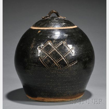 Bernard Leach (1887-1979) Pottery Covered Vessel