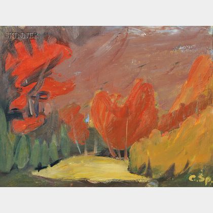 Carl Sprinchorn (American, 1887-1971) Autumn Landscape