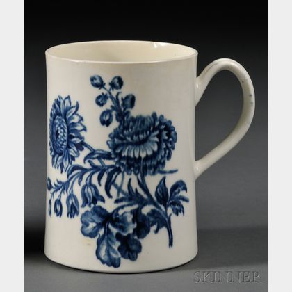 Worcester Blue Transfer-printed Porcelain Mug
