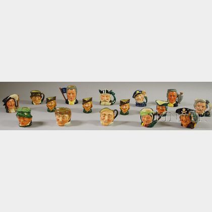 Sixteen Assorted Royal Doulton Ceramic Character Jugs