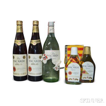 Mixed Bacardi, 2 200ml bottles 1 750ml bottle 2 4/5 quart bottles 