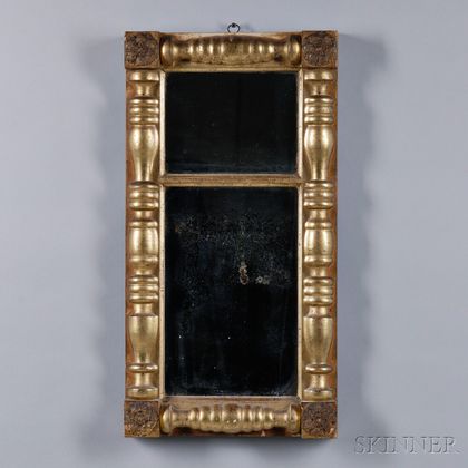Classical Turned Gilt-gesso Split-baluster Mirror