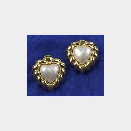 18kt Gold and Pearl Earrings