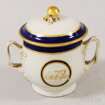 Chinese Export Porcelain Covered Sugar Bowl
