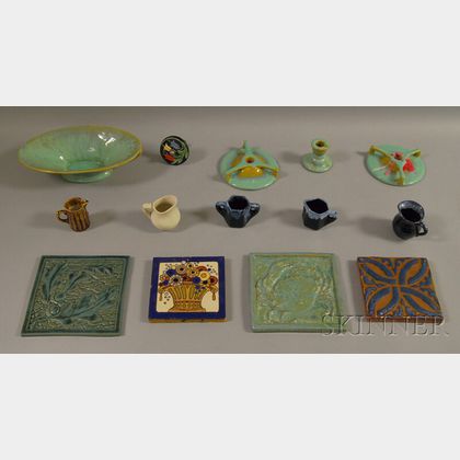 Fourteen Pieces of Assorted American Art Pottery