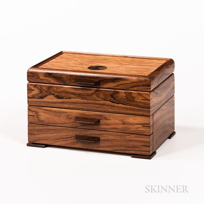 Mike Mikutowski Inlaid Wood Jewelry Box