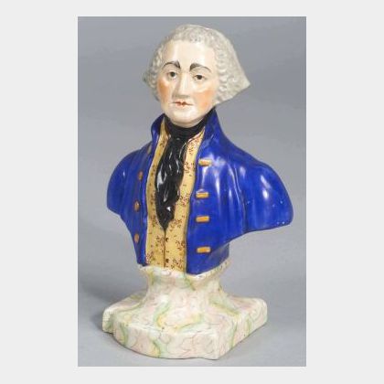 Staffordshire Pottery Bust of George Washington