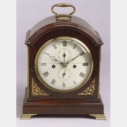 George III Mahogany Bracket Clock