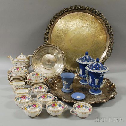 Group of Ceramics and Silver-plate