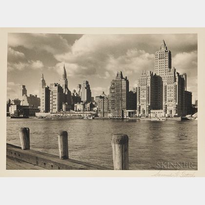 Samuel Gottscho (American, 1875-1971) Manhattan Skyline with Chrysler Building