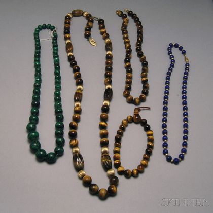 Small Group of Hardstone Jewelry