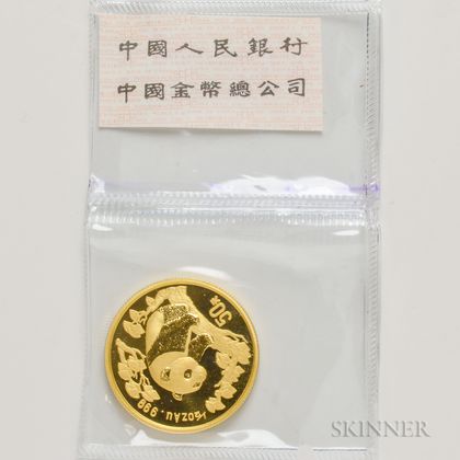 1997 Chinese 50 Yuan Large Date Gold Panda.