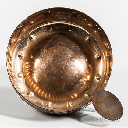 Large French Silver-plated Wine Tastevin, late 19th/early 20th century, marked 15G and makers mark with star and letters PMEA/J, o 