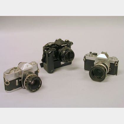 Three Nikon SLR Cameras