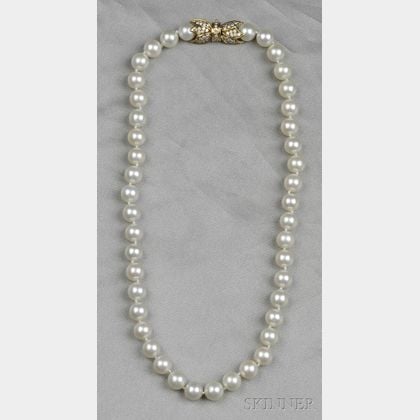 Cultured Pearl Necklace, Mikimoto