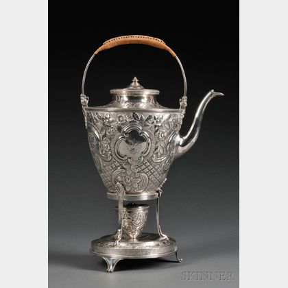 English Silver Kettle on Stand