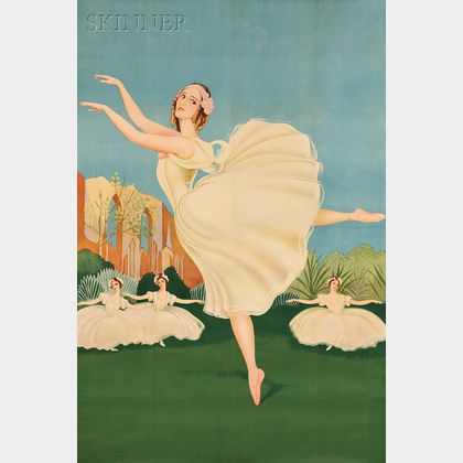 After Valentine J. Hugo (French, 1887–1968) Ballerina En Pointe