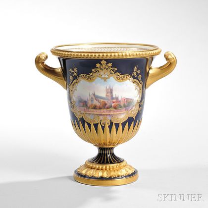 Royal Worcester Porcelain Hand-painted Urn