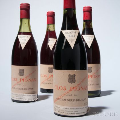 Rayas Chateauneuf de Pape Clos Pignan Reserve 1969, 4 bottles 