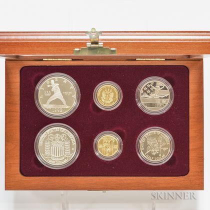 1992 U.S. Olympic Commemorative Gold and Silver Six-coin Set.