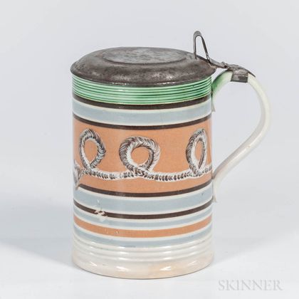 Cable- and Slip-decorated Quart Tankard