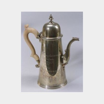 English Sterling Trophy Coffee Pot