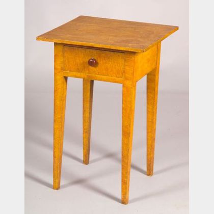Federal Paint Decorated Yellow Pine One-drawer Stand