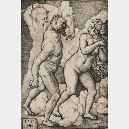 Hans Sebald Beham (German, 1500-1550) Adam and Eve Expelled from Paradise