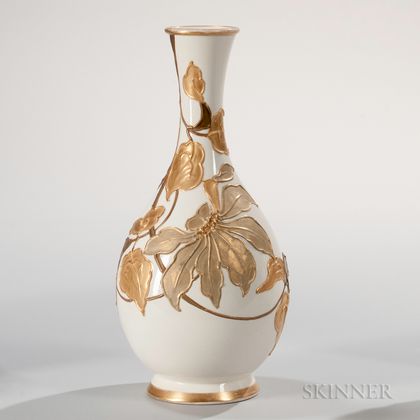 Wedgwood Slip-decorated Ivory Vellum Vase