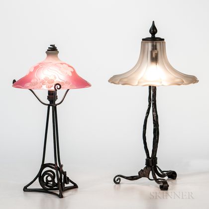 Two Boudoir Lamps