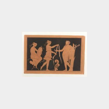 Five Classical Revival Prints depicting Grecian Urn Details