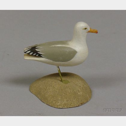 Blackstone Miniature Carved and Painted Wood Seagull Figure