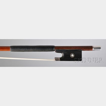French Silver-mounted Violin Bow, Eugene Sartory