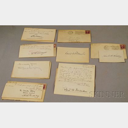 A.W. Greely, Donald MacMillan, Robert Millikan, Charles H. Mayo, Edward M. House, Louis Brandeis, and Herbert Hoover Autographs