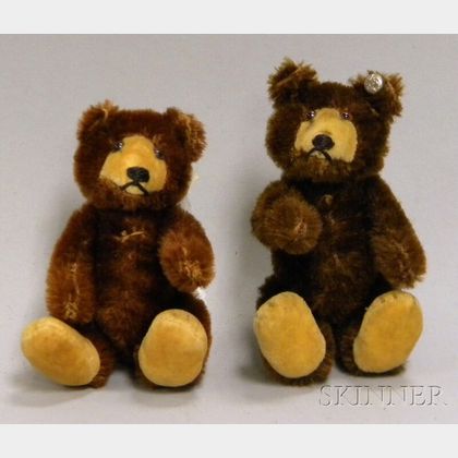 Two Tiny Mohair Teddy Baby Steiff Bears