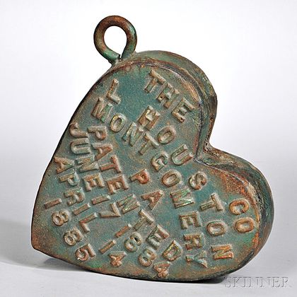 Green-painted Heart-form Windmill Weight