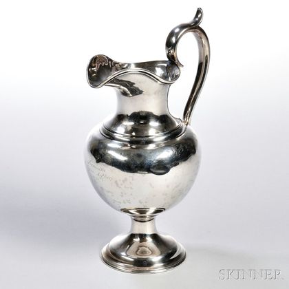 American Coin Silver Trophy Pitcher