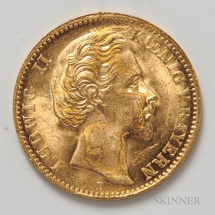 1876-D German 10 Mark Gold Coin